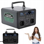 Generator prądu 500W z lampą LED Huanyu z 8 wyjściami AC/DC/USB czarny