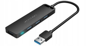 Ultra cienki rozdzielacz USB, 4-portowy, VENTION