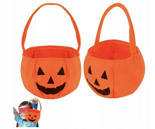Torba na cukierki na halloween w kształcie dynii Coolon 2 szt.