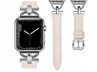 Skórzany pasek do apple watch 41/40/38 mm Wearlizer - beżowy