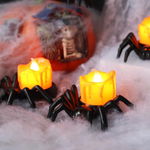 Świece LED pająk halloween 12 szt 8,5x7x5 cm Geulieby