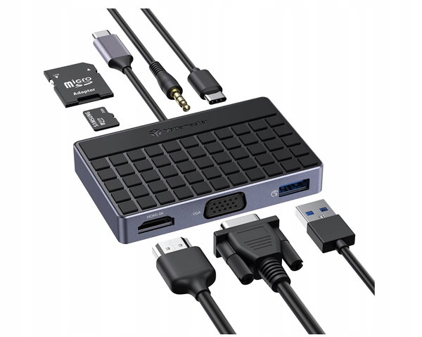 Hub USB C (7 w 1) Yottamaster, przenośny 100 W