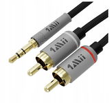 Kabel audio 3,5 mm na 2 męskie RCA 1Mii (1m)