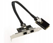 Karta Mini PCI z dwoma portami GIGABIT Ethernet RJ45 KALEA-INFORMATIQUE