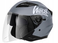 Kask otwarty z podwójną osłoną, szary, Westt