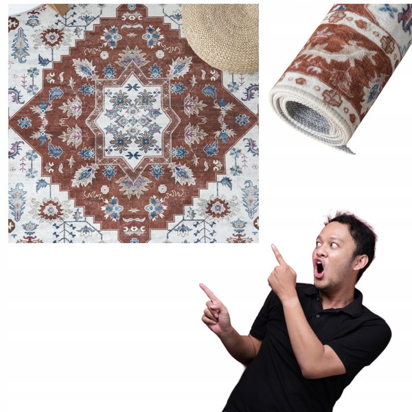 Duży dywan do salonu z krótkim włosiem200x300cm Vamcheer z sztucznej wełny