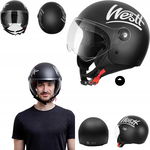 Kask motocyklowy W-002 rozmiar S 55-56cm czarny unisex WESTT Classic