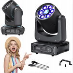 Lampa sceniczna 150 W 8 kolorów obrotowa głowa U`King czarna dmx512 RGBW