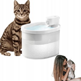 Fontanna dla kotów bezprzewodowa zasilana bateriami o pojemność 2L uahpet