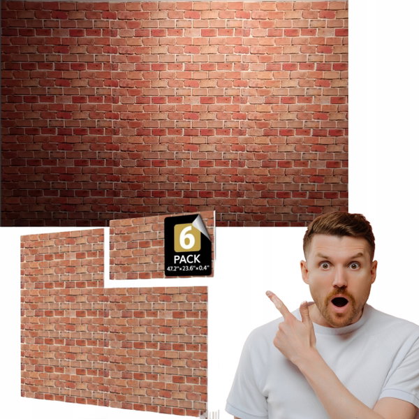 Samoprzylepne Panele Akustyczne Tapeta 6-pak izolacja dźwiękowa 120x60x0.9