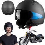 Kask z przyciemnianym daszkiem r.S (55-56cm) z ABS czarny Westt