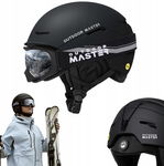 Kask narciarski z goglami narciarskimi OutdoorMaster czarny r.S unisex
