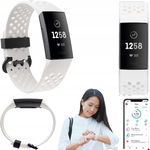 Smartwatch Zegarek Opaska Sportowa Fitbit Charge 3 biały ilość kroków