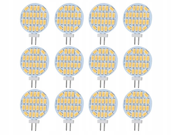6 x G4 LED żarówki, 3 W KOLOR CIEPŁY 3000LM