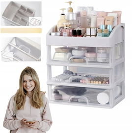Organizer do makijażu z 3 szufladami RUBRYKAZ białe 26,8 x 17 x 23,3 cm