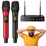 Bezprzewodowy zestaw mikrofonów karaoke UHF z odbiornikiem TONOR TW350