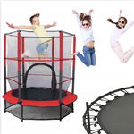 Trampolina dla dzieci z osłoną bezpieczeństwa140cm ze stali czerwona NUKied