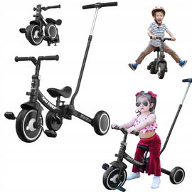 Rower trójkołowy dla dzieci 5-stopniowa regulacja uchwytu czarny Besrey