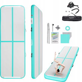 uszkodzony Materac gimnastyczny 3m z pompką elektryczną Fbsport tkanina PCV