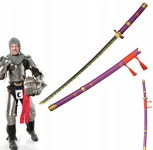 Miecz Japoński ręcznie robiony 70 cm fioletowy Sword Fort Anime Cosplay
