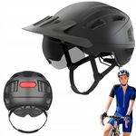 Kask rowerowy z magnetycznym wizjerem Shineled r.M 55-58 cm czarny