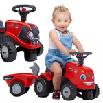 FALK Jeździk Traktorek Baby Case IH Ride-On Czerwony z Przyczepką + akc. od 12 m