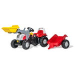 Rolly Toys  rollyKid-X Traktor na Pedały czerwony z Łyżką i Przyczepą STEYR