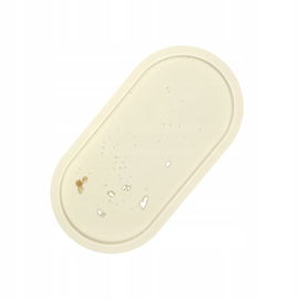 Podstawka z gipsu owal - Dekoracja do domu w kolorze beżowym ze złotem