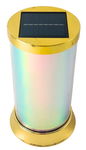 Znicz solarny LED SUBITO (S088) OPAL złoty/biały zimny 16 cm
