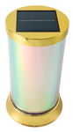 Znicz solarny LED SUBITO (S089) OPAL złoty/biały ciepły 16 cm