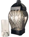 Lampion GLAMOUR serce duże 3D + wkład LED SUBITO C701 H170 marmur