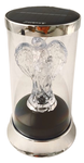 Znicz solarny LED SUBITO Anioł (S029) srebrny/zimny 16 cm