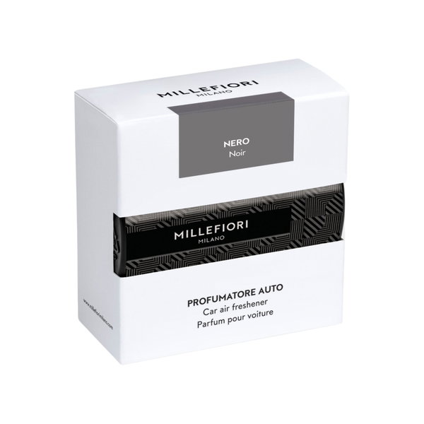 Zapach samochodowy do kratki MILLEFIORI Milano ICON NERO (18CART3)