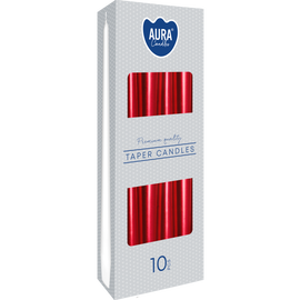 Świece Bispol Candles Aura s30-230 ~7h 10 sztuk czerwony metalik