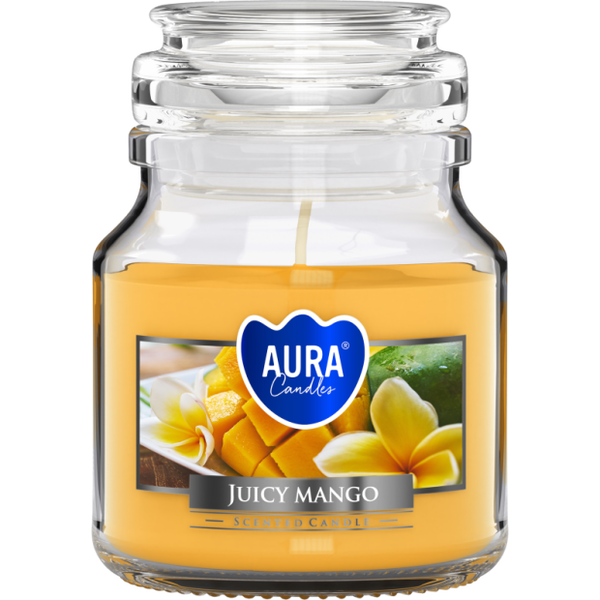 Świeca zapachowa BISPOL Aura snd71-475 (Soczyste mango) ~28h