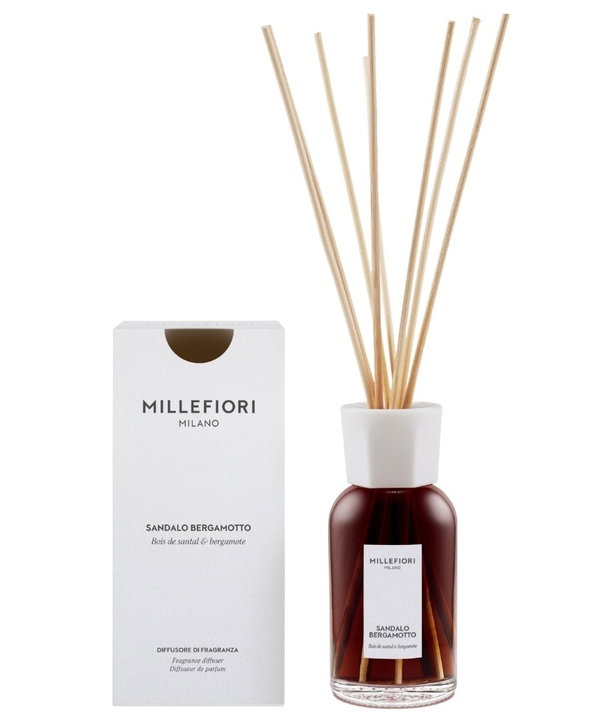 Dyfuzor pałeczki zapachowe MILLEFIORI SANDALO BERGAMOTTO 77DDSB 250ml