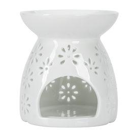 Ceramiczny kominek do wosków zapachowych BISPOL Aura AWB-001-001 biały 11cm