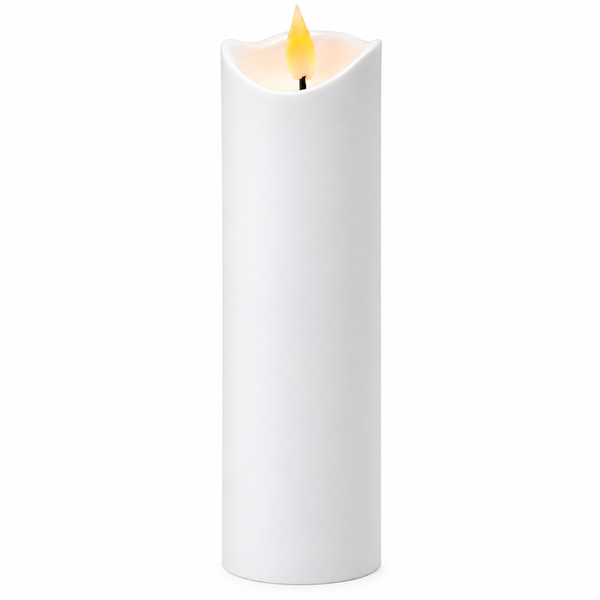 Świeca LED Agnes fala biała ciepły płomień 17,5 cm 1 sztuka