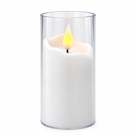 Świeca LED Agnes tuba biała ciepły płomień 10 cm 1 sztuka