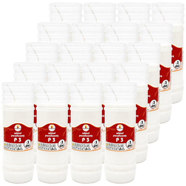 Wkłady do zniczy parafinowe Ulmar Oil P3 72h 3 dni 20 sztuk