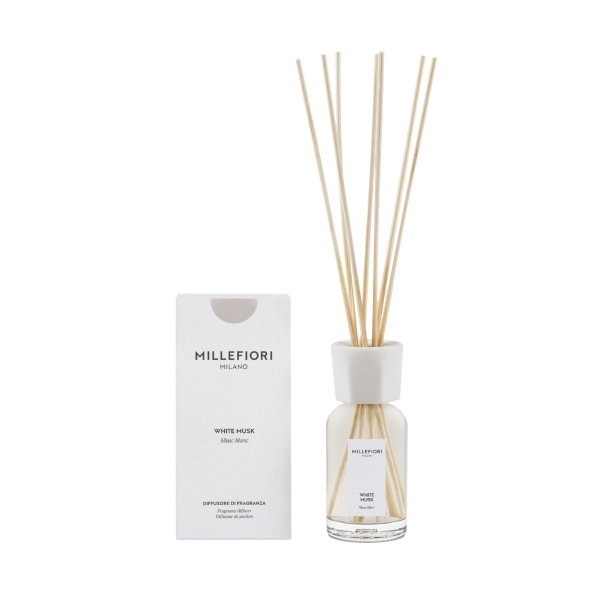 Dyfuzor pałeczki zapachowe MILLEFIORI WHITE MUSK 77MDMB 100ml