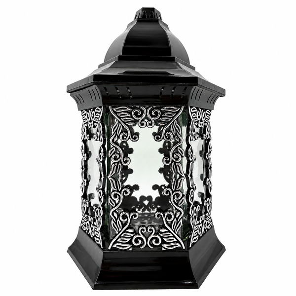 Znicz kapliczka GLAMOUR Lampion L-13 R2 srebrny 27cm