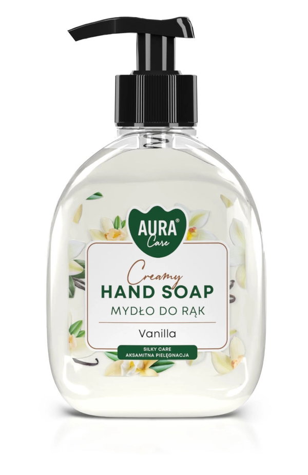 Mydło w płynie z dozownikiem BISPOL Aura AHS-001-003 (Wanilia) 300ml