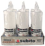 Świeca brokatowa LED SUBITO C502 H180 biała ciepła (927) 6 sztuk