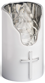 Wkład LED do zniczy kapliczek SUBITO C707 H125 srebrny/biały 1 sztuka