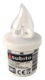 Wkład LED do zniczy kapliczek SUBITO Comet biały do 2400h 1szt.