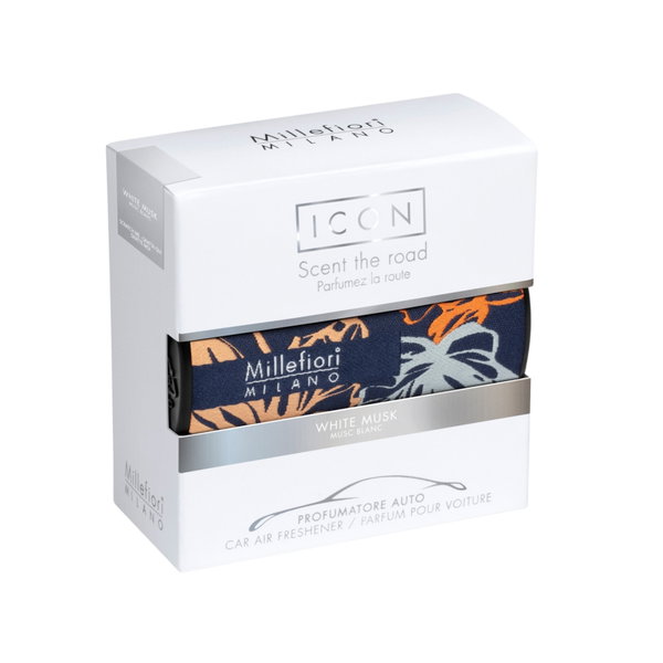 Zapach samochodowy do kratki MILLEFIORI Milano ICON WHITE MUSK