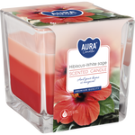Świeca zapachowa BISPOL Aura snk80-356 (Hibiskus & Biała szałwia) ~32h