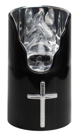 Wkład LED do zniczy kapliczek SUBITO C707 H125 czarny srebrny/biały 1 szt.