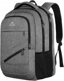 Plecak MATEIN na laptopa 17,3" USB 3 Komory biznesowy miejski SZARY 1035